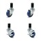 Service Caster 3.5 Inch Blue Polyurethane Swivel 1-5/8 Inch Expanding Stem Caster Brake, 2PK SCC-EX20S3514-PPUB-BLU-2-TLB-2-MTG47 - alternate 6